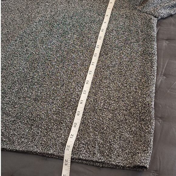 Zara Shirt Women Small Gray Knit Funnel Neck Bell Sleeve Classic Office Corpcore - Picture 6 of 7